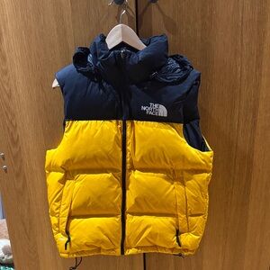 The North Face Black and Yellow Insulated Vest